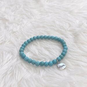 Blue Magnesite Love Bracelet